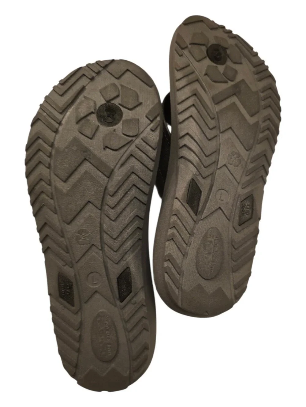 Okabashi Men’s Flip Flops Large 8-8.5 Gray Black